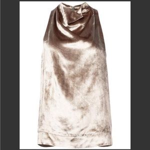 Nomia sleeveless crushed velvet top